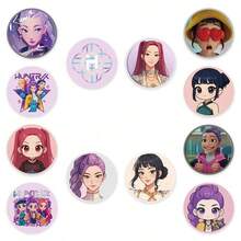 500 miếng dán cuộn Huntrix chủ đề K-Pop, hình tròn nhân vật anime, nhãn dán tự dính dùng cho sổ lưu niệm. - Nhiều màu - Xem 9