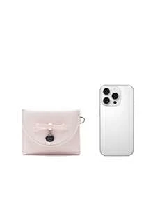 FOREVER FOR YOU 2026 Spring Korean Ins Style Bow Decor Small Wallet, Unique Design Coin Purse For Women - Pink - View 2