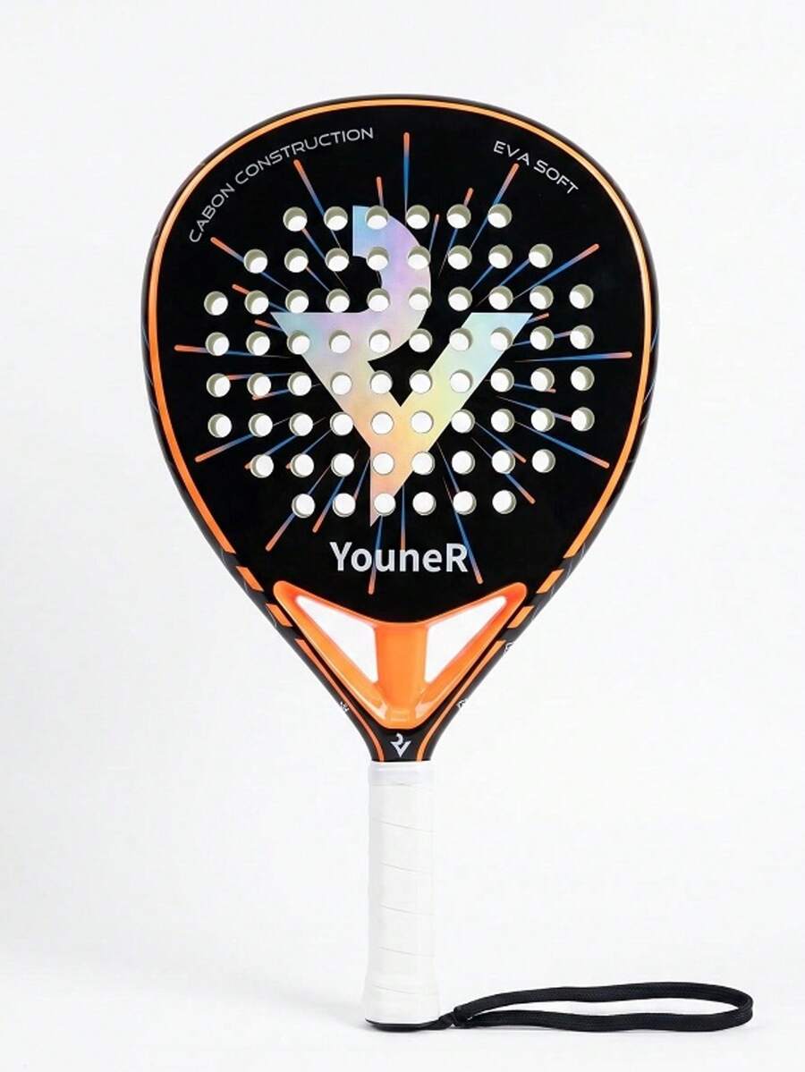 Youner Carbon Fiber Paddle Tennis Racket, Glass Fiber Face Paired With EVA Soft Core, High Elasticity And Control Performance Suitable For Adult Men And Women - Multicolor - View 1
