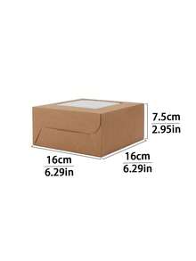 4pcs/8pcs/24pcs White Cardboard Cookie Boxes With Window, Simple Minimalist Packaging For Baked Goods, Cookies, Pastries, Portable And Dust-Proof - View 2