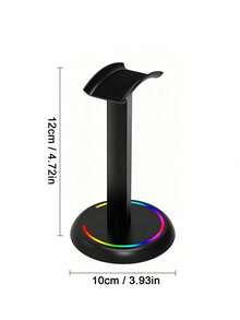 Giá đỡ tai nghe RGB ổn định với đèn LED điều khiển cảm ứng, đế chống trượt và đệm cong, bảo vệ tai nghe và giữ cho bàn làm việc gọn gàng cho game thủ PC. - Xem 6