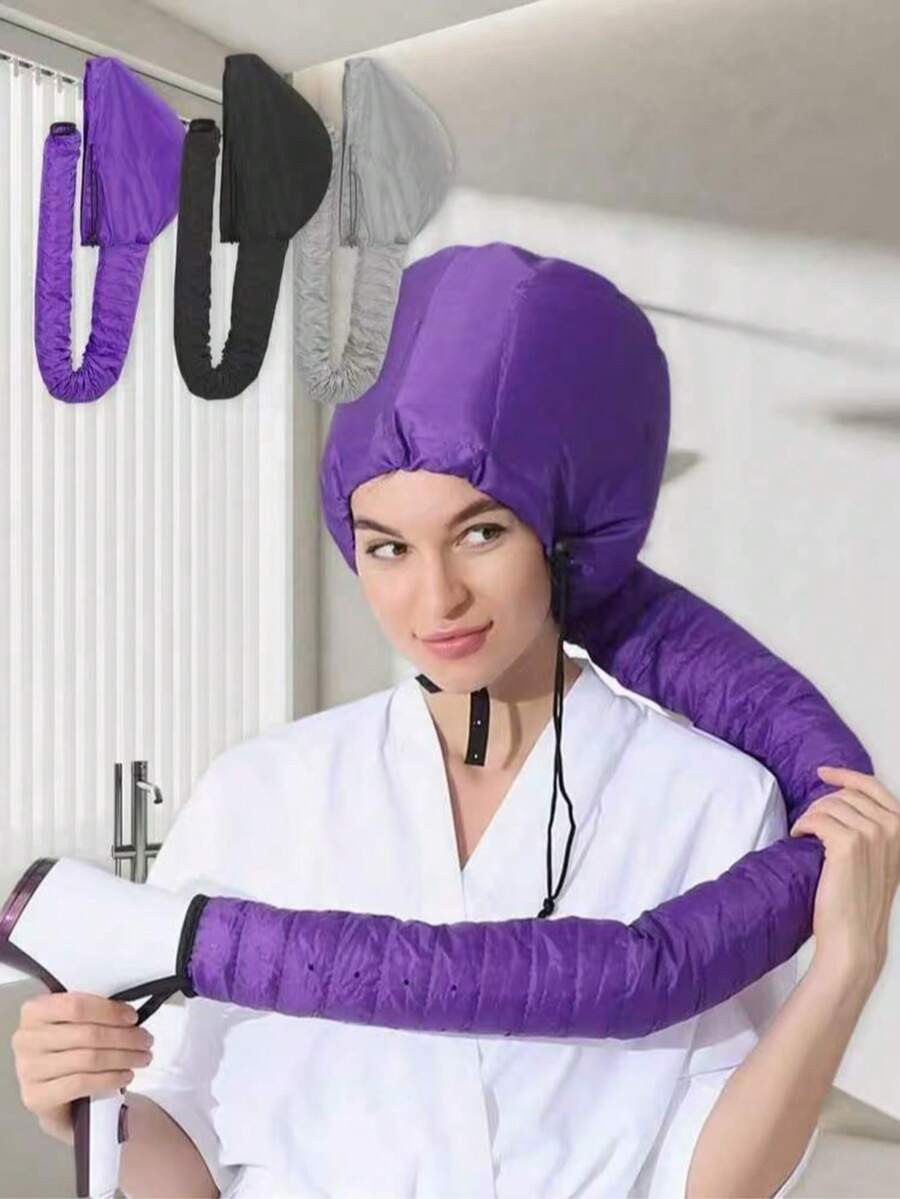 1pc Hair Drying Cap, Hair Dryer Cap, Heating Cap, Hair Dryer Warm Cap, Head Cover, Drying Cap, Portable Household Hairdressing Tool - Multicolor - View 1