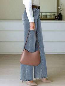 Jeans rectos y holgados para mujer con bolsillos.Sencillos, casuales, elegantes y versátiles, adecuados para todas las estaciones.Perfectos para viajar, la playa y las vacaciones de primavera - Azul - Ver 3