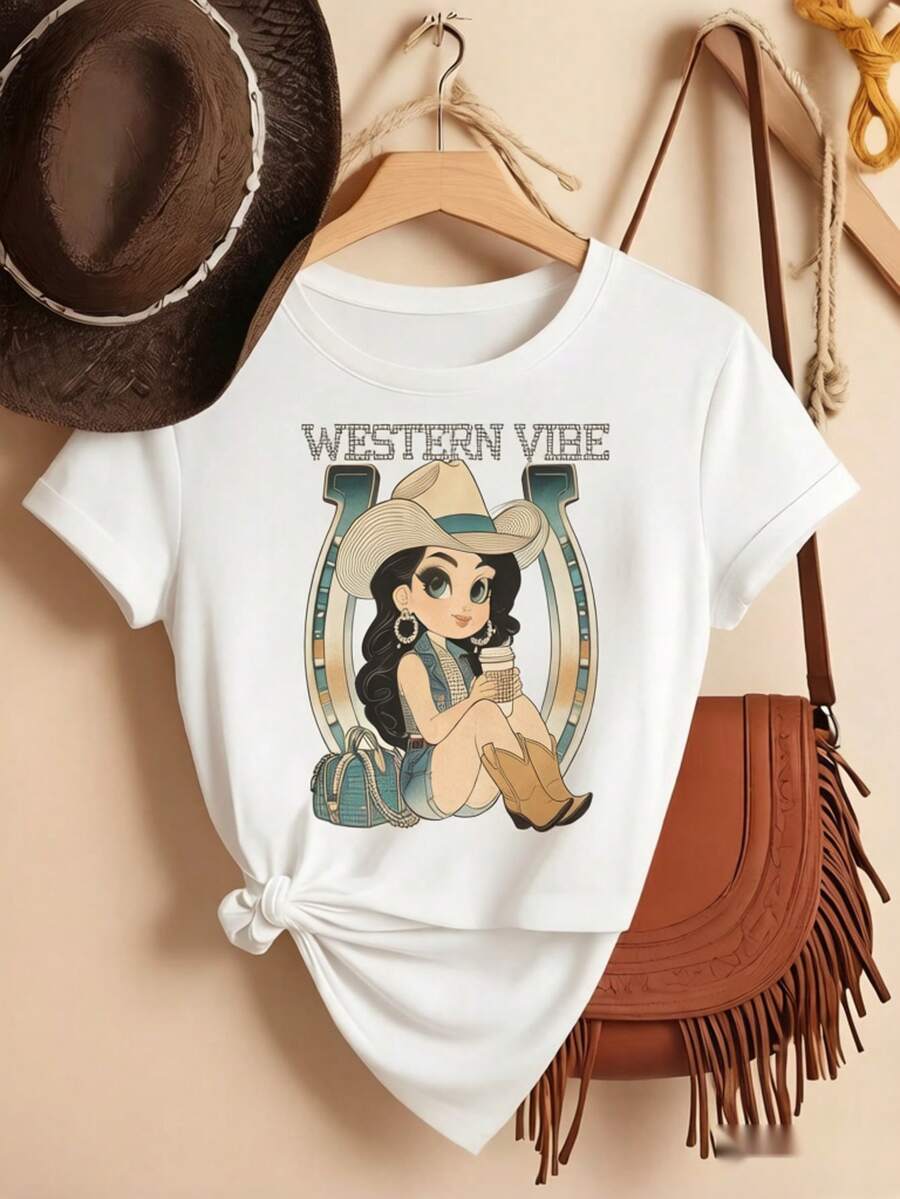 Women's Soft Cotton Crew Neck T-Shirt Short Sleeve Casual Top, Medium Stretch Basic Tee For Everyday Fashion And Luxury Comfort - 白色 - 查看 1