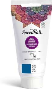 Speedball Fabric Block Printing Ink, 2.5-Ounce, Blue - Print On Textiles &Amp; Paper - Made In USA - ColorB - View 1