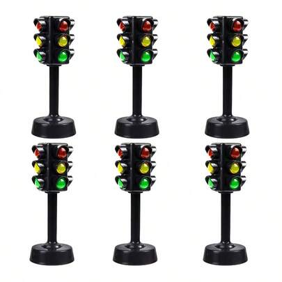 4pcs Set Of Traffic Light Lighthouse Models, Non-Electric Style. Suitable As Home Desktop Ornaments Or As Props For Setting Up Scenes In Outdoor Racing Games, Sand Table Props/Building Scene Assembly Models