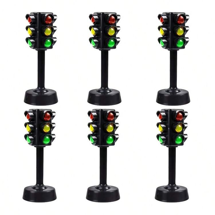 4pcs Set Of Traffic Light Lighthouse Models, Non-Electric Style. Suitable As Home Desktop Ornaments Or As Props For Setting Up Scenes In Outdoor Racing Games, Sand Table Props/Building Scene Assembly Models - Multicolor - View 1