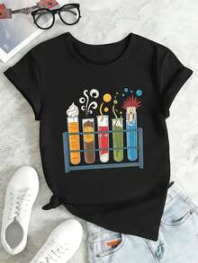 Women T-Shirts - Black - View 2