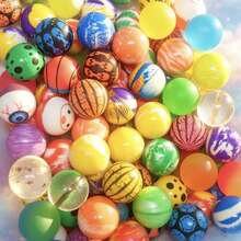 30mm High Elasticity Rubber Balls Bulk Pack, Multi-Color Assorted, Super Bouncy, Suitable For Party Favors, Vending Machine Refills, Carnival Prizes - Random - View 3