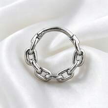 Khuyên mũi 16G bằng thép không gỉ 316L, khuyên xỏ lỗ mũi Daith, không gây dị ứng, mạ vàng 18K, trang sức xỏ khuyên cơ thể, khuyên mũi cho nữ. - xích - Xem 7