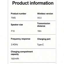 Nuevos auriculares TWS inalámbricos Bluetooth con micrófono, auriculares estéreo 9D Pro6, adecuados como regalo de auriculares para smartphone - Ver 5