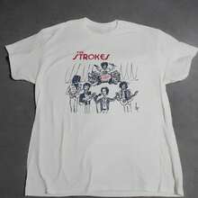 The Strokes band Tour Rare T1EE Shirt Size S-4XL Cla1ssic.JPG Camiseta 100% Algodón Unisex - Playera Casual Premium de Corte Cómodo - Blanco - Ver 1