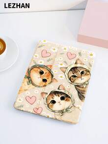 Ốp bảo vệ máy tính bảng hình động vật hoạt hình, mèo con, hoa cúc, tương thích với máy tính bảng 10.2", Pro 11" 2021/2020/thế hệ thứ 10/ (A16) 11" thế hệ thứ 11 2025, tương thích với Samsung Galaxy Tab A8 10.5" 2022, Matepad 10.4/Tab/, có khe cắm bút cảm ứng, chống rơi, giá đỡ máy tính bảng, quà tặng cho trẻ em/gia đình/cuối năm. - Nhiều màu - Xem 3