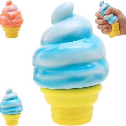 Best-Selling Ice Cream Squeeze Squishy, Ice Cream Cone Squishy, Slow Rise Sensory Fidget Toy, Easter Basket Stuffers Party Favors Summer Sensory Stress Relief