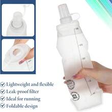 500ml 軟水瓶，補水水囊，防漏水儲存容器配保溫水管，適用於騎單車、徒步、跑步、攀岩、騎乘及其他戶外運動 - 1pc-500ML 白色水杯 - 查看 5