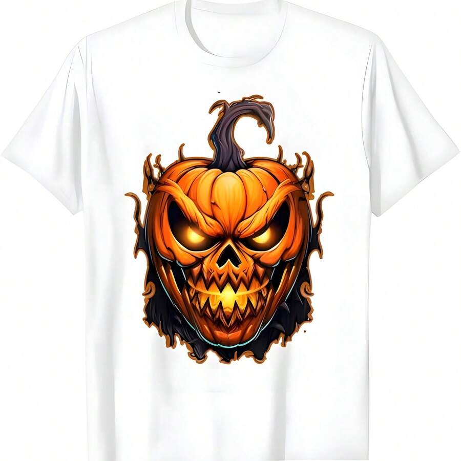 Disfraz divertido otoño otoño Halloween calabaza espantosa pereza camiseta - Blanco - Ver 1