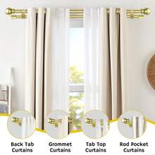 Adjustable 30-146 Inch Double Curtain Rod Set, Metal Extendable Dual Layer Curtain Rod Kit, Suitable For Various Windows, Includes Rod Brackets. Small Extended Size, 5/8 Inch Diameter. Ideal For Blackout Curtains In Bathroom, Bedroom And Living Room (Gold) - American Parallel Bars - View 5