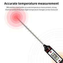 Termómetro de mano para alimentos, medidor electrónico de temperatura para barbacoa, sonda de acero inoxidable 304, probador de temperatura para carne, comida, barbacoa - WT-1 - Ver 3
