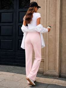 MODA MO, REF: 505 Women's Dress Pants, High Waist, Casual, Sophisticated, Elegant, Modern, Casual, Blogger, Striped, Refined Look, Comfortable, Summer  3.3. - 粉色 - 查看 6