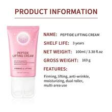 Crema reafirmante y levantadora de cuello con rodillo de masaje, contiene péptido AH-8, cuidado hidratante del cuello, esencia nutritiva antiarrugas para el cuello, hidratación y reafirmación de la piel del cuello, creando un cuello perfecto - rosa - Ver 11