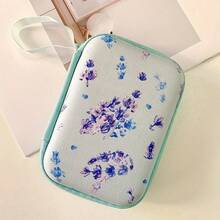 Estuche rígido de EVA multifuncional y portátil con estampado, adecuado para almacenar y proteger cables, cargadores y auriculares - Multicolor - Ver 9