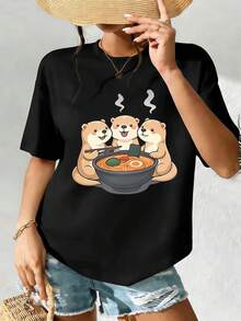 Women T-Shirts - Black - View 2