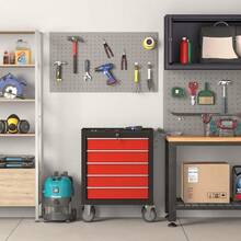 Tool Chest, Rolling Tool Box With Wheels, High Capacity Detachable Mobile Tool Storage Cabinet For Workshop, Garage, Mechanics - Blackred-5-drawer - View 5