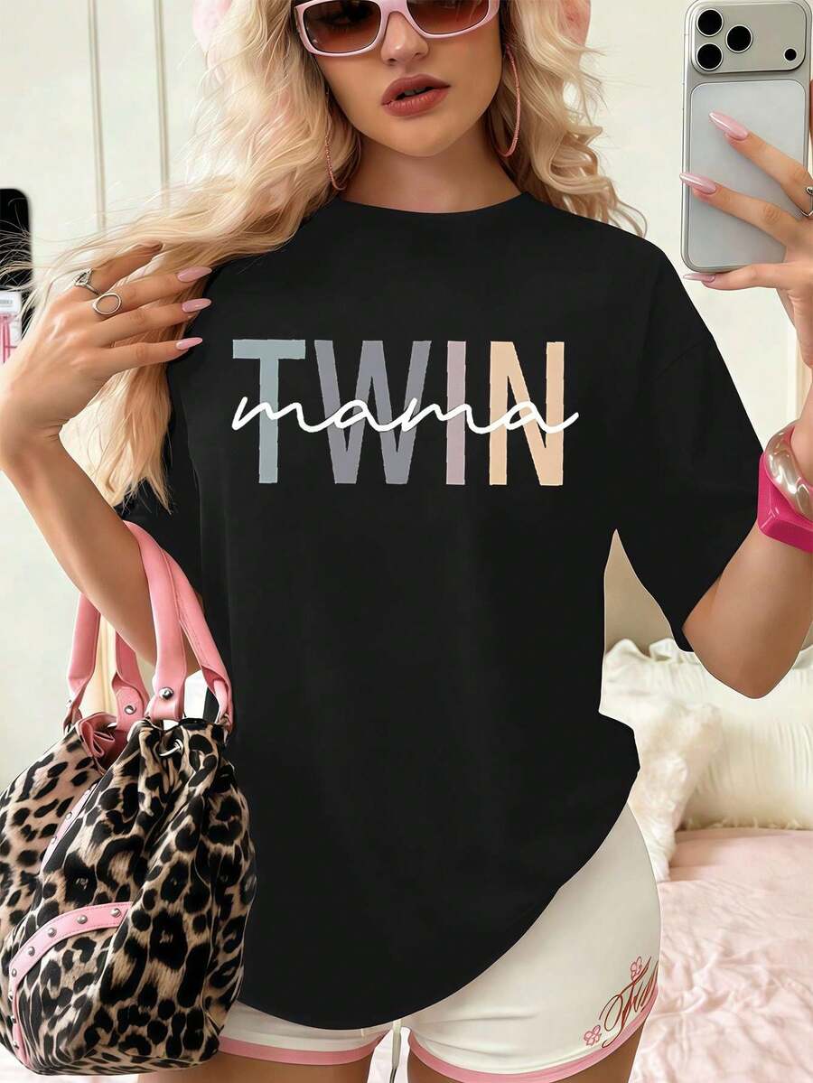 Dam-T-shirts - Svart - Visa 1