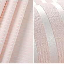 1 Roll Pink Wallpaper, Vinyl Pink And White Striped Contact Paper, Peel And Stick, Removable For Living Room, Kitchen, Bedroom, Dorm, Furniture Renewal, Autumn Aesthetic Wallpaper - A - View 4