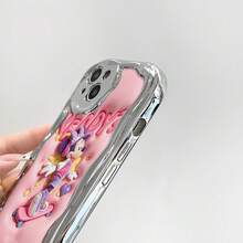 Disney Minnie Mouse Phone Case, Cartoon Art Protective Cover. Compatible With IPhone 17, 16, 15, 14, 13, 12, 11 Pro Series, Featuring Plush Minnie Mouse In A Sporty Outfit With Headphones And A Checkered Bow Riding A Skateboard Against A Pink Background With "READY?" Letter Print, Perfect For Animation Fans, Ideal For Birthdays, Holidays, Anniversaries, Graduation Gifts, Or Any Special Occasion To Surprise Family, Friends, Classmates, And Loved Ones. - Bạc - Xem 6
