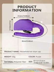 1pc Hair Drying Cap, Hair Dryer Cap, Heating Cap, Hair Dryer Warm Cap, Head Cover, Drying Cap, Portable Household Hairdressing Tool - Multicolor - View 6