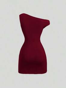 Nuevo vestido casual rosa de primavera/verano para mujer, de corte ceñido y cómodo, con estilo retro y sexy, versátil - Rojo - Ver 5