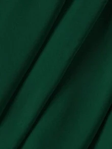 Vestido mini con espalda descubierta, lazo y estampado floral abstracto fluido - Verde Oscuro - Ver 5