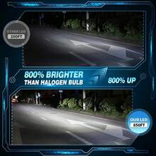 HYNBYZJ 2个装 Turbo D1S LED 大灯灯泡 D2S D4S D3S LED 大灯 6500K 白色 100000LM 180W 汽车大灯替换灯泡 - A - 查看 6