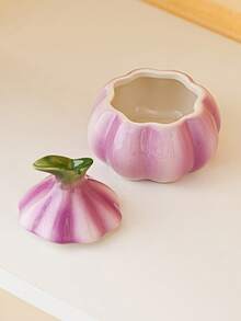 Tarro de almacenamiento de ajo, tarro de cerámica para almacenamiento de especias apto para cocina doméstica, mesa de comedor, ajo, jengibre, chile, Día de San Valentín, regalo perfecto - Multicolor - Ver 7