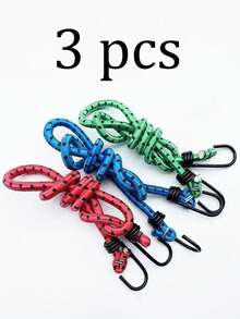 3/6/12 Pcs Heavy-Duty Elastic Rope With Hooks, Sturdy And Durable Diameter Rope, Suitable For Bicycles, Cars, Campers, Camping Equipment And Sports Equipment - Multicolor - View 8