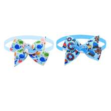 2/10PCS Ocean Wind Satin Fabric Pet Tie, Adjustable Decoration, Turtle/Dolphin/Clownfish/Whale/Slippers/Devil Fish/Fish Bones/Jellyfish Multiple Pattern Accessories Decoration Matching, Pet Decoration Supplies, Universal For Cats And Dogs, Cat And Dog Summer Travel Party Holiday Decoration Collar, Perfect Summer Pet Decoration Gift! - Multicolor - View 7