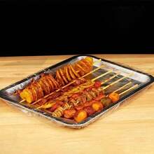 100/50/20/5-teiliges Set großer Lebensmittel-Tablettabdeckungen, Lebensmittel-Staubschutzabdeckungen, Grilltablett-Lebensmittelmatten, Kuchen- und Keks-Frischhaltefolie, transparente Deckel, essenzielle Aufbewahrungsprodukte für Restaurants, Küche, Kuchenräume, Geschenke, Reise, Camping, Grillzubehör - Übersicht 4