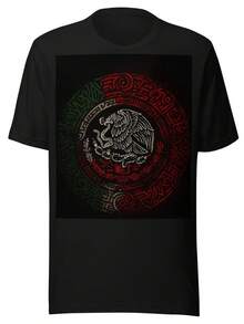 Camiseta unisex con diseño del calendario azteca - Negro - Ver 1