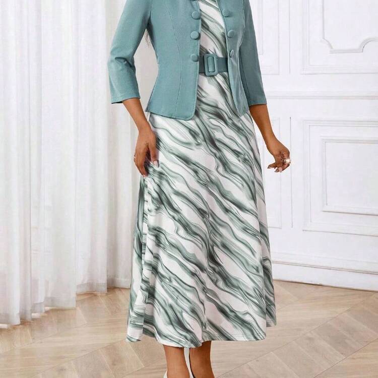 Lady Spring, Summer, Autumn And Winter Elegant Office Party New Year Ladies Dresses - Multicolor - Añade 5