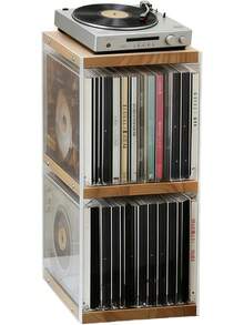 Wood CD DVD Storage Rack 8.2x5.9x12.4 Inches Desk Organizer Holds 30 CD Cases 55 DVDs 130 Discs CD & DVD Storage Solution - 1 Acrylic CD Rack - View 1
