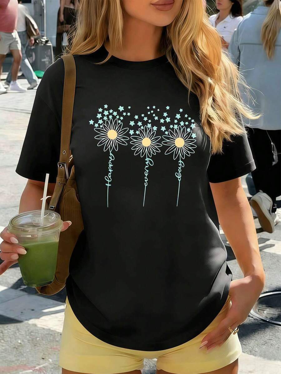 Women T-Shirts - Black - View 1
