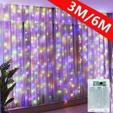 3/6m Battery Powered String Lights, Suitable For Wedding, Party, Home Decor, Holiday Atmosphere Lighting, Battery Operated Lighting - Battery Box Curtain Light - View 2