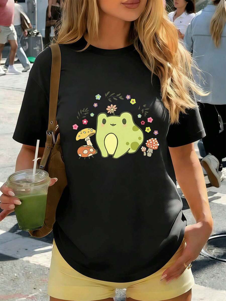 Women T-Shirts - Black - View 1