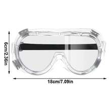 Safety Goggles Protective Anti-Fog Vent Glasses Eye Protection Lab Work PPE Wear - Clear - View 2