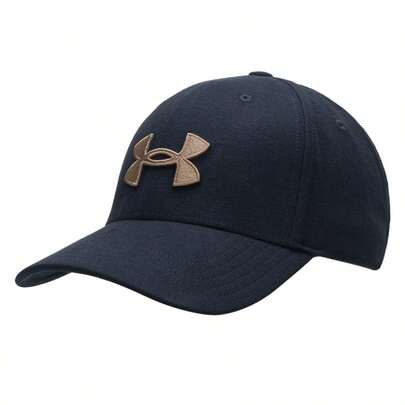 Under Armour 男士运动帽 M BLITZING LOW BRUSHED ADJ-GRY，2026 春季新款户外防晒跑步运动棒球帽 6007147-016