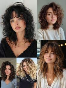 Extensiones de cabello rizado corto de 12 pulgadas, set de 4 piezas, adecuadas para uso diario para añadir volumen - Multicolor - Ver 7