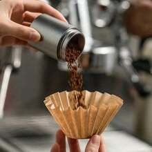 SOKANY 50 lembar Kertas Filter Kopi dari Serat Kayu Alami Tanpa Pemutih, Cocok untuk Mesin Kopi Tetes dan Mesin Kopi Amerika, untuk Menyeduh Kopi. Penting untuk Minum Teh Sore di Kantor dan Rumah. - Kertas saring kopi - View 4