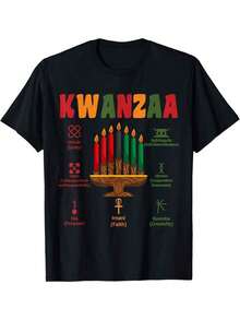 Vela Conmemorativa del Día del , Siete Principios, Camiseta Infantil del Día del  Africano - Negro - Ver 1