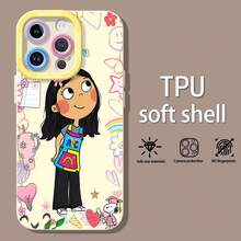 Funda para móvil con coloridos personajes de dibujos animados, compatible con Samsung, Apple, VIVO, OPPO,  y Honor. Fabricada en TPU, ofrece protección contra golpes y caídas. Un regalo ideal para amigos y familiares. - Blanco - Ver 2